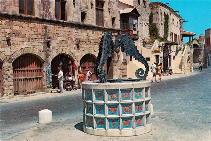 Rhodos Rhodes Greece Brunnen in der Altstadt