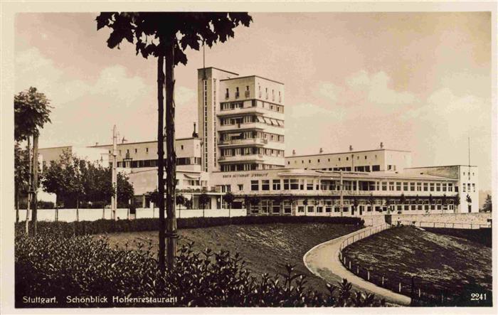 STUTTGART CITY Schoenblick Hoehenrestaurant Bauhaus-Stil Hochhaus Terrasse Baeu
