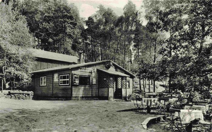 Doerenthe Ibbenbueren NRW Almhuette Gaststaette Am-hockenden-Weib Biergarten Wal