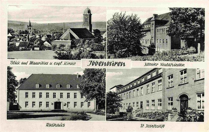 Ibbenbueren NRW Mauritiuskirche Evangelische-Kirche Kloster-Waldfrieden Rathaus