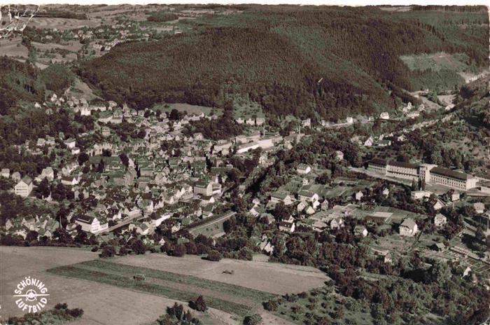 Calw Schwarzwald BW Schwarzwald Luftaufnahme Ortschaft Wald Felder Wohnhaeuser F
