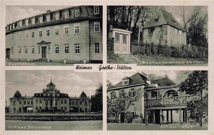 WEIMAR  Thueringen Goethe-Staetten Goethehaus Gartenhaus-am-Stern Schloss-Belved