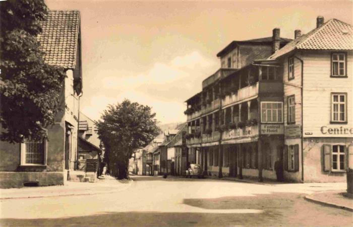 Bad Suderode Central-Hotel Centre Strassenszene Baeume Wohnhaeuser