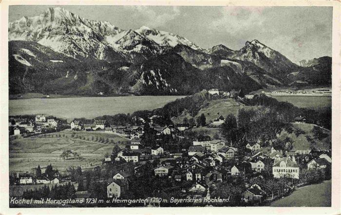 Kochel am See Bayern Kochel Herzogstand Heimgarten Bayerisches-Hochland Stadtpan