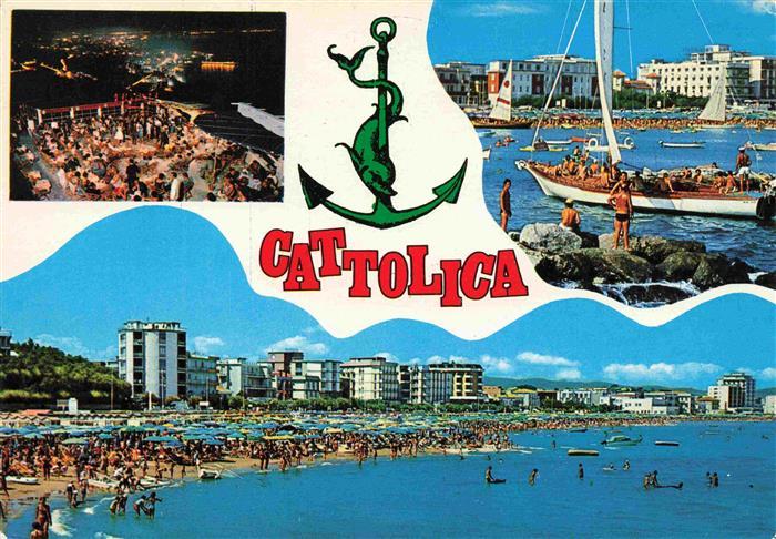 CATTOLICA  Provincia Rimini IT Riviera-Adriatica Strand Badegaeste Segelboot Hot