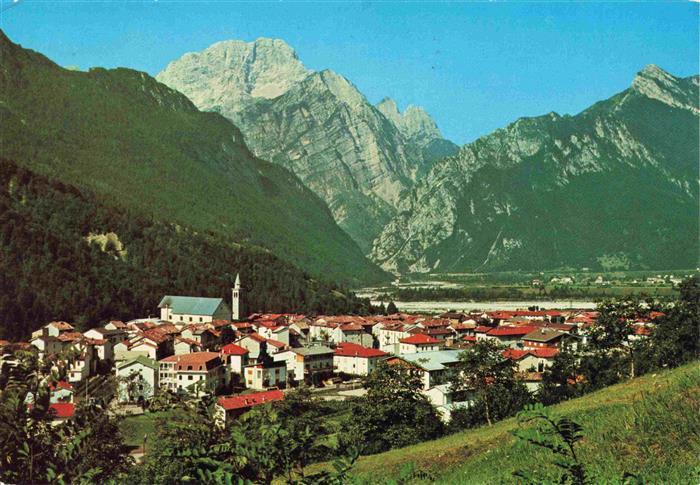Claut Valcellina Col-Nudo Kirche Dorf Bergpanorama Fluss Alpen Pordenone