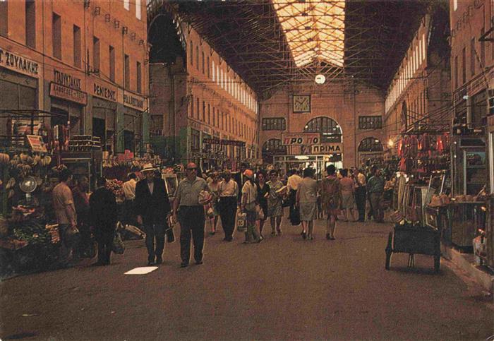Chania Xania Hania Insel Kreta Greece Agora Markthalle Passanten Geschaefte uebe