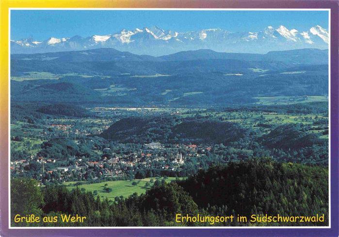 Wehr Baden Schwarzwald BW Schwarzwald Alpenpanorama Schweizer-Alpenkette Hotzenw