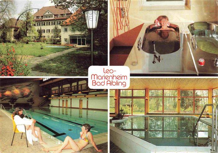 BAD AIBLING Bayern Leo-Marienheim Moorbad Hallenbad Thermalbad Kurhaus Garten We