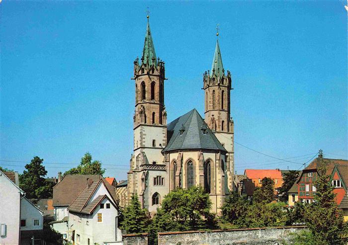 Ladenburg St-Galluskirche Kirchturm Gotik Neckar Altstadt Romanische-Marktbasili