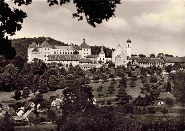 Wolfegg Ravensburg BW Schloss-Wolfegg Kirchturm Barockschloss Wald Wiesen Dorf W