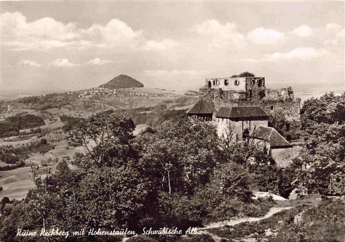 Hohenrechberg Schwaebisch Gmuend BW Ruine-Rechberg Hohenstaufen Schwaebische-Alb