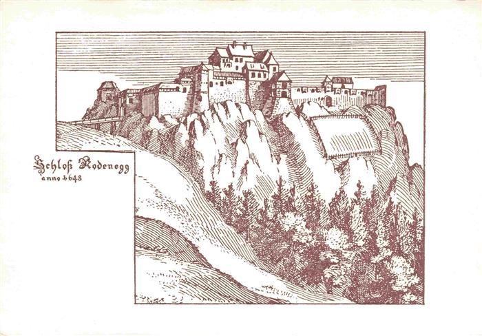 Rodenegg Schloss Brixen Bressanone Suedtirol IT Schloss-Rodenegg Burg Fels Zeich