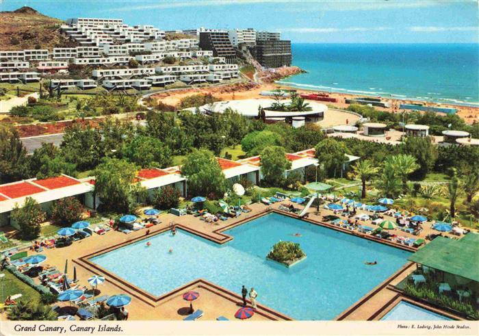 Fataga Gran Canaria ES Touristenzentrum Swimmingpool Strand Meer Hotelanlage Son