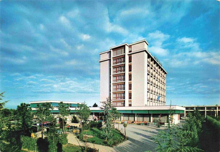 Montegrotto Terme Padova Veneto IT Hotel-Terme-Antoniano Hochhaus Park Terrasse