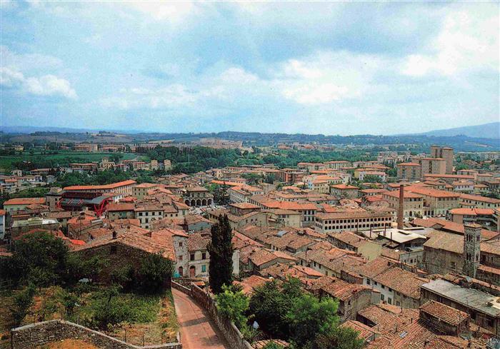 Colle di Val d Elsa Stadtpanorama Terrakottadaecher Kirche Turm Toskana Huegel F