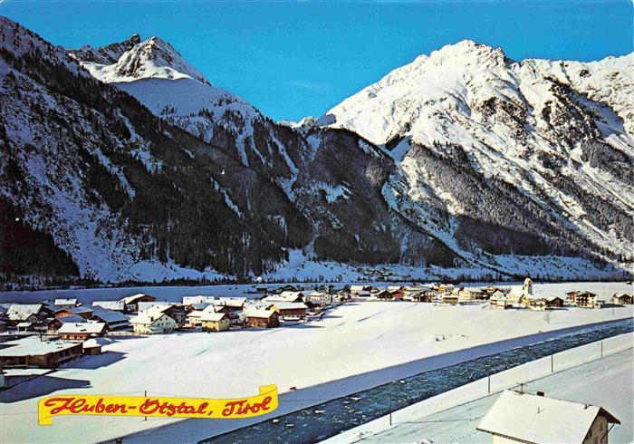 Huben oetztal Laengenfeld Tirol AT Winterlandschaft Schnee Oeztaler-Alpen Dorf K