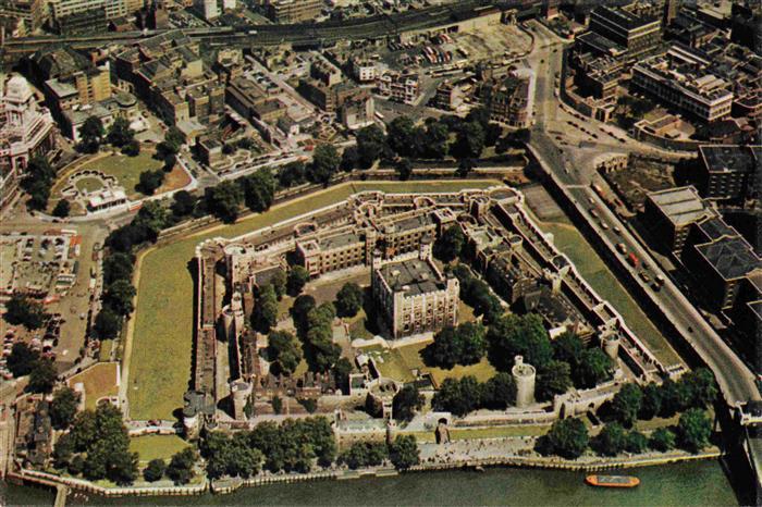 Tower City of London Tower-of-London Thames Festung White-Tower Luftbild Stadtan