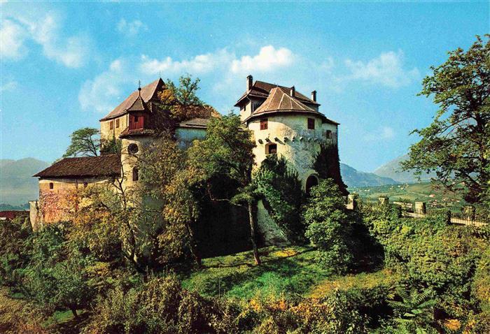 Scena Schenna Schoenna Merano IT Schloss-Schenna Burg Weinberge Alpenpanorama Me