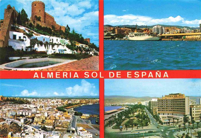 San Jose Almeria Andalusia ES Alcazaba Hafen Stadtansicht Paseo-del-Palmeral Mit