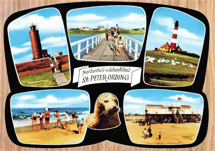 St Peter-Ording Nordfriesland Schleswig-Holstein Leuchtturm Boehlerleuchturm Bru