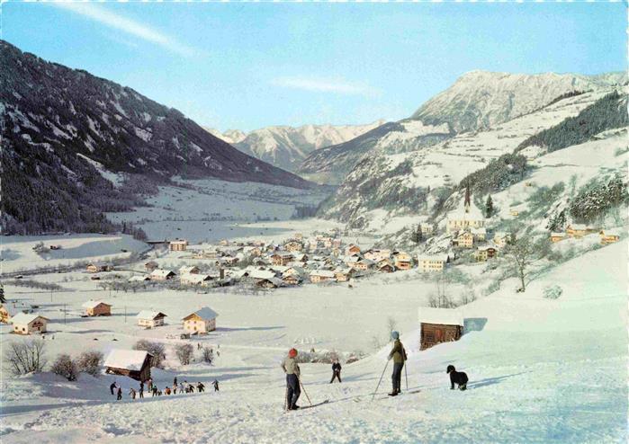 oetz Oetz oetztal Tirol AT Winterlandschaft Skifahrer Dorf Tal Kirche Berge Schn
