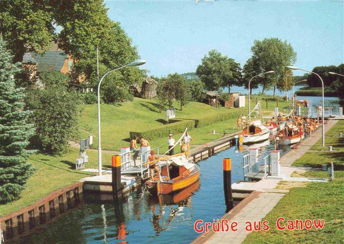 Canow Wustrow Wesenberg Neustrelitz Schleuse Kanal Boote Motorboot Badegaeste Se