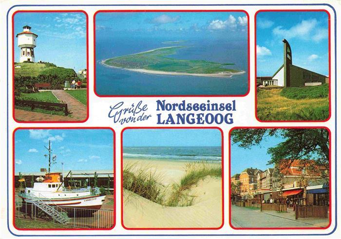 LANGEOOG Nordseebad Nordseeinsel Leuchtturm Luftbild Strand Duenen Faehre Ortsze