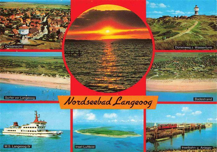 LANGEOOG Nordseebad Nordseebad Ortsansicht Wasserturm Duenenweg Badestrand Insel