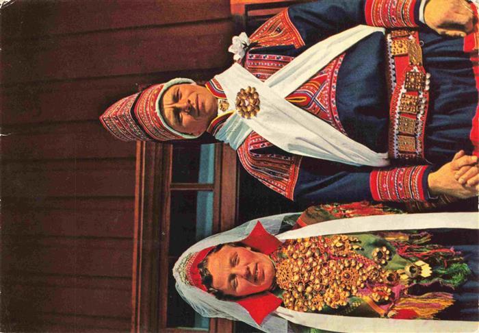 Norge Norwegen Norway Samepar i brudestas Happy Pair