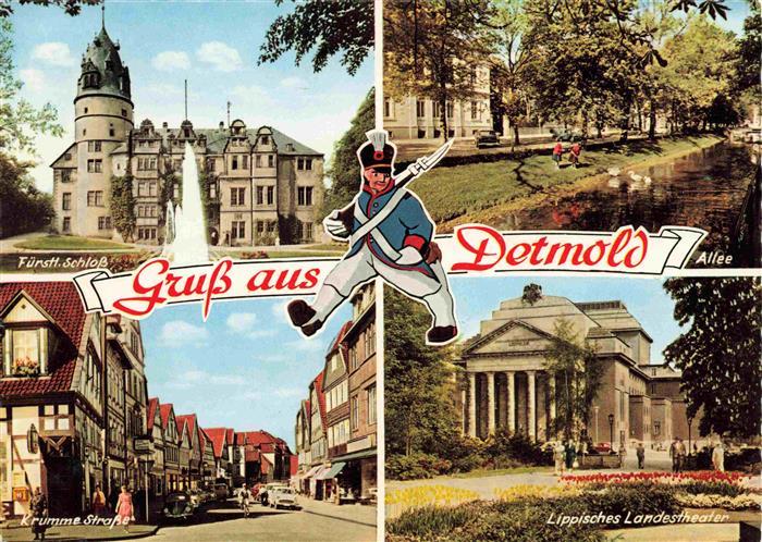 DETMOLD Lippe Schloss Krumme Strasse Landestheater