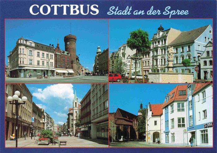 COTTBUS Brandenburg Spremberger Turm Altmarkt Strassen