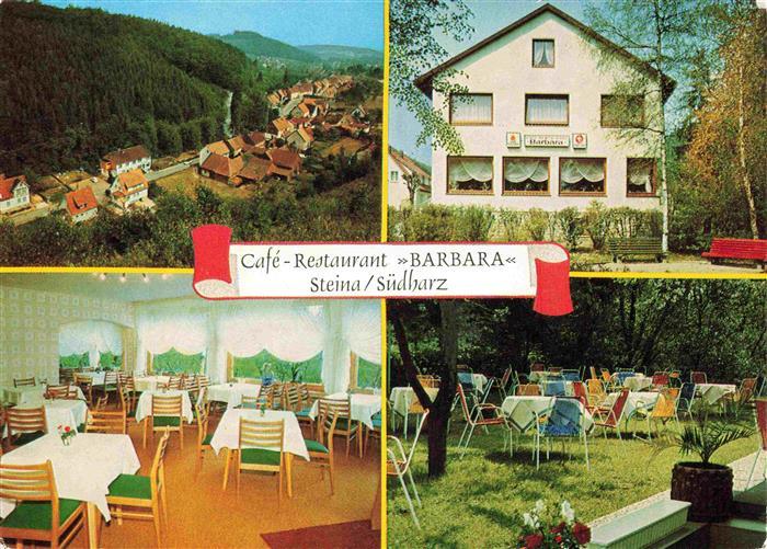 Steina Bad Sachsa Suedharz Panorama Café Restaurant Barbara Gastraum Garten