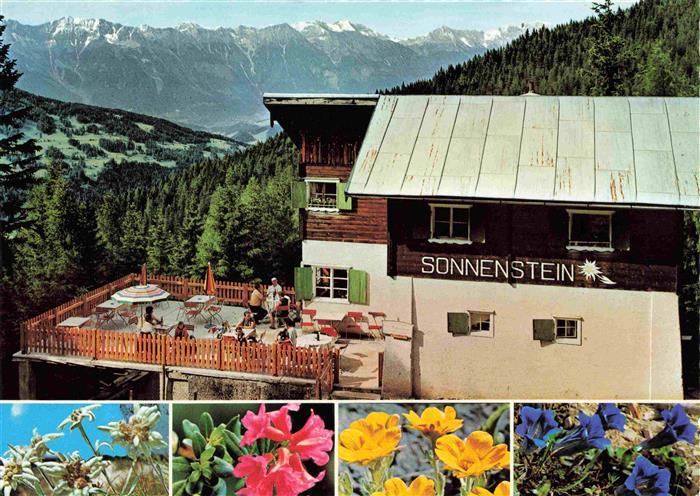 Fulpmes Tirol AT Ausflugsort Gasthaus Sonnenstein Panorama Blick gegen Nordkette