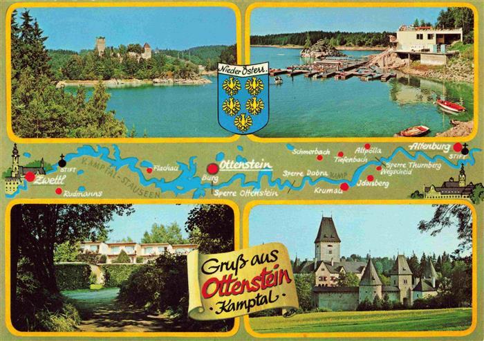 Ottenstein Rastenfeld AT Panorama Kamptal Ottensteiner Stausee Ruine Lichtenfels