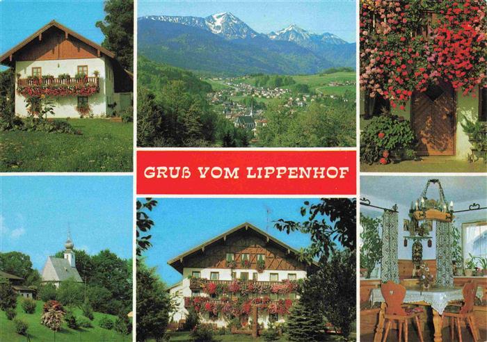 Neukirchen Teisenberg Urlaub auf dem Lippenhof Kapelle Panorama Bayerische Alpen