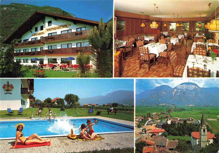 Margreid Weinstrasse Hotel Pension Weingarten Restaurant Swimming Pool Panorama