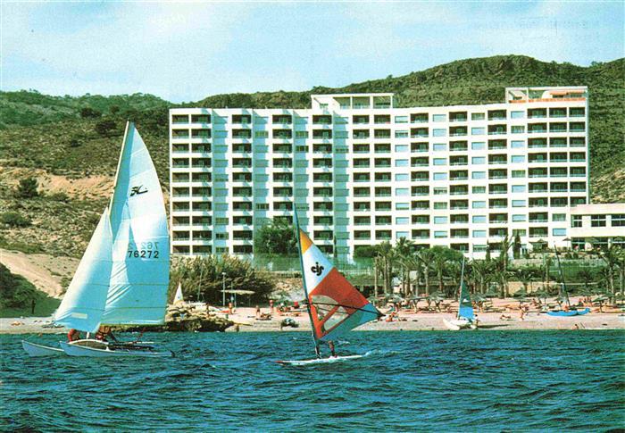 Villajoyosa Hotel Euro Tennis Strand Segeln Windsurfen Ansicht vom Meer aus