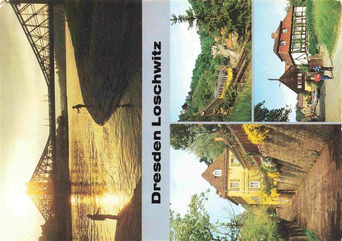 Loschwitz Dresden Elbe Blaues Wunder Koernerhaus Standseilbahn Faehrhaus