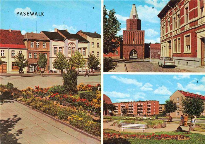 Pasewalk Mecklenburg Vorpommern Ernst-Thaelmann-Platz Muehlentor Platz der Aufba