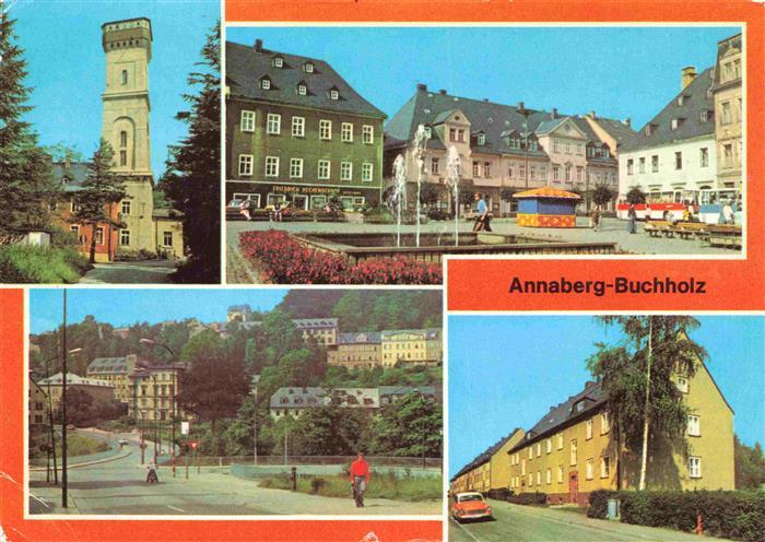 Annaberg-Buchholz Erzgebirge Poehlberg Markt Blick nach Buchholz Friedrich-Engel