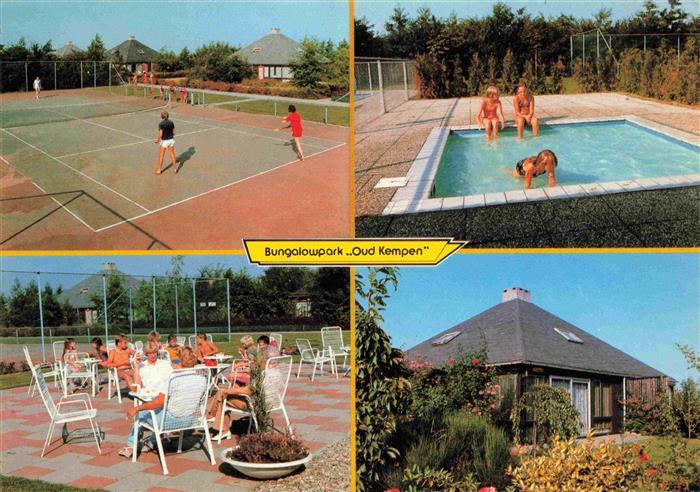Stavenisse Tholen Bungalowpark Oud Kempen Tennisplatz Swimming Pool