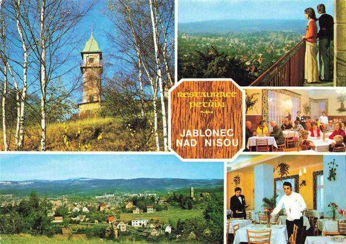 Jablonec nad Nisou Gablonz Neisse CZ Restaurace Petrin Panorama Turm