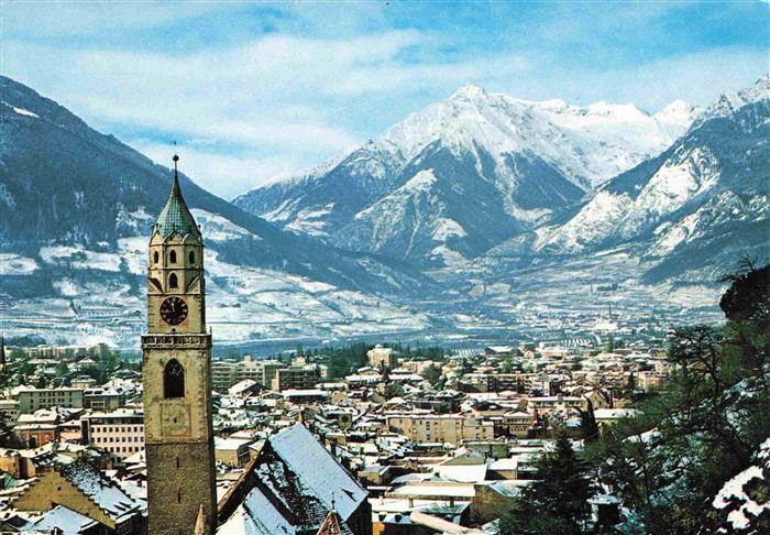 Meran MERANO IT Stadtpanorama Alpen