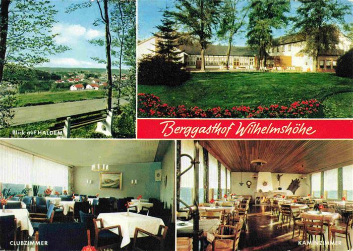 Haldem Stemwede Berggasthof Wilhelmshoehe Clubzimmer Kaminzimmer Panorama Blick