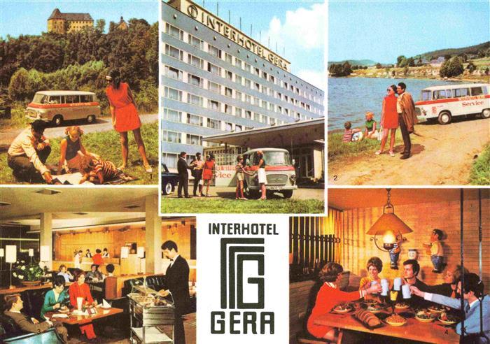 Gera Thueringen Interhotel Restaurant Hotelhalle Schloss Burgk An der Bleilocht