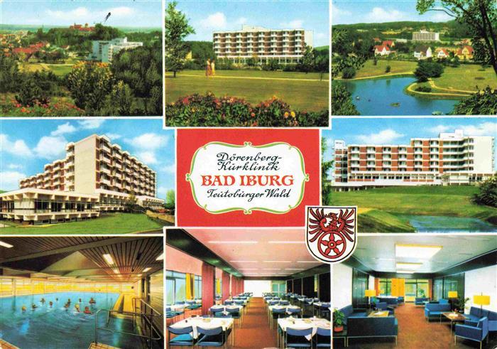 Bad Iburg Doerenberg-Kurklinik Parkanlagen Hallenbad Speisesaal Aufenthaltsraum