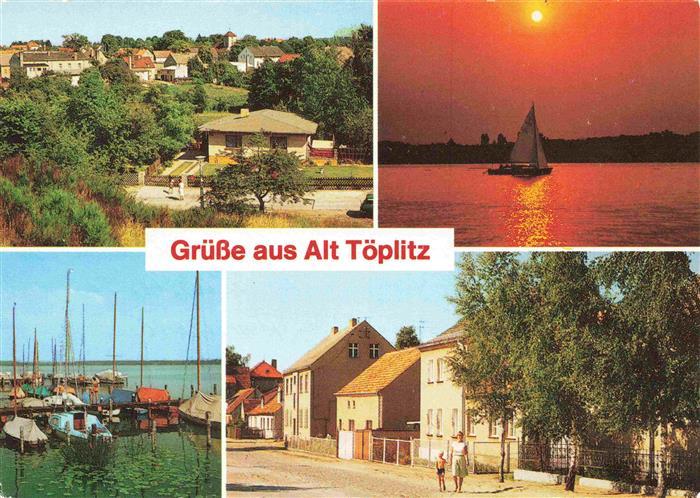 Alt Toeplitz uebersicht Sonnenuntergang Grosser Zernsee Dorfstrasse