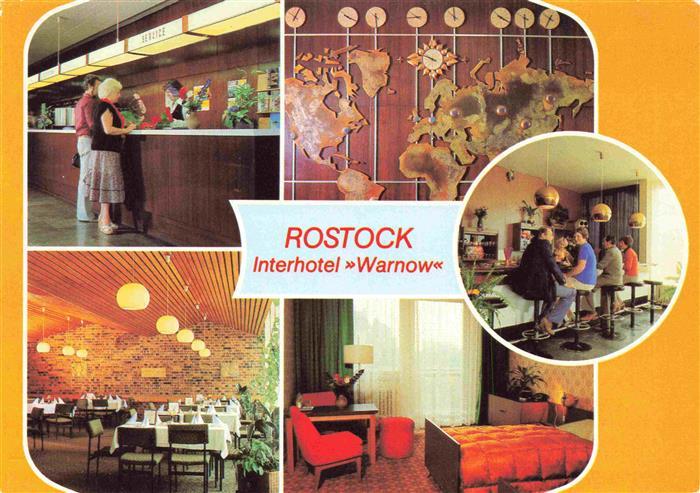 ROSTOCK CITY Interhotel Warnow Rezeption Theke Restaurant Gaestezimmer
