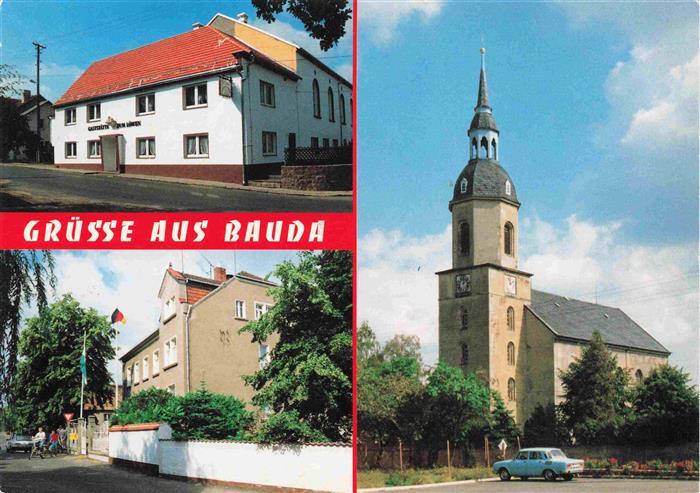 Bauda Gaststaette zum Loewen Teilansicht Kirche